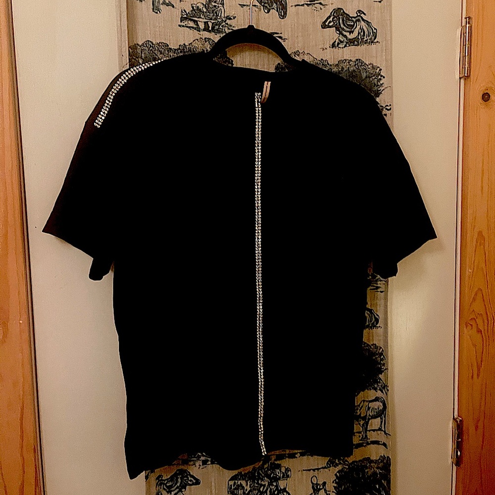 Christopher Kane swavorski crystal black t-shirt